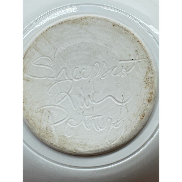 Vintage Sheepscot River Pottery Maine Made Blueberry Serving Bowl Farmhouse READ - Picture 10 of 12